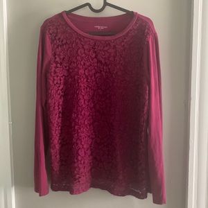 Laura Scott Lace Full Sleeve Top (L)